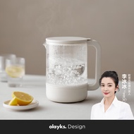 欧莱克（olayks）烧水壶 热水壶 电热水壶 恒温开水壶保温煮水壶玻璃电热壶陶瓷釉内胆 0.8L