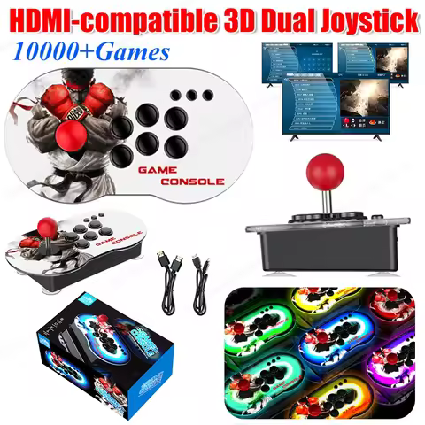 MT6 4K HD Video Arcade Game Console 3D Dual Controller Joystick 10000+ Games HDMI-compatible Game Pl