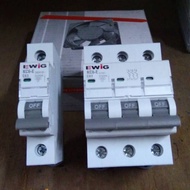 MCB 3P / 3Phase available in 25A / 25 Ampere Ewig brand Grey