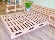 Giường palet gỗ thông cao cấp cao 20cm