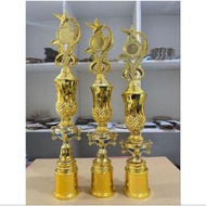 1 Set of 1st-2nd-3rd Place Trophy Round Gold Coaster Trophy CUP CARVED CAGE CUP - 1st-2nd-3rd Place 