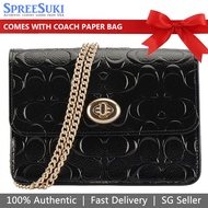 Coach Handbag In Gift Box Bowery Crossbody In Signature Leather Black # F31440