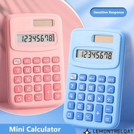 LEMONTRELQAT Mini Pocket Calculator, Silent Large LCD Display Scientific Calculator, Cartoon 8-Digit