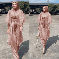 Gamis Lucy / Ukuran MLXLDAN XXL / Bahan Maxmara Velvet / Cardi Tile /Kondangan Modis