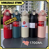 1700ML Thermos Vacuum Cup 316 Stainless Steel Heatproof Water Kettle Bekas Botol Air Besar Big Belly Pot 1.7L不锈钢水壶