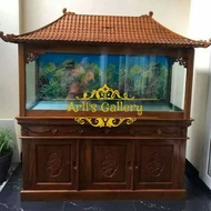 meja aquarium kayu jati furniture jepara