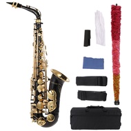 Ammoon Eb Alto Saxophone Brass Lacquered Gold E Flat Sax 82Z Key Type Woodwind Instrument with Clean