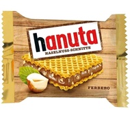 เฟอเรโร่ เวเฟอร์โกโก้เฮเซลนัท Ferrero Hanuta Cocoa With Hazelnut Wafer 44g.