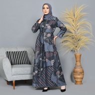 BAYAR DI TEMPAT Gamis Batik Wanita Terbaru 2022 size M L XL XXL Baju Muslim Modern Gamis Batik Wanit