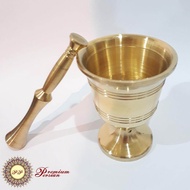 Brass Mortar and Pestle โกร่งทองเหลือง ครก เครื่องบด สำหรับ ยา แซฟฟรอน สมุนไพร เครื่องเทศ ขนาดเส้นผ่