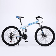 Factory Mountain Bike Foldable Variable Speed 26-Inch Adult Bicycle Double Disc Brake Shock Absorption Export Soft Tail Bicycle