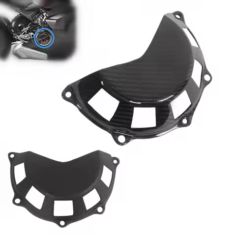 For Ducati (Air Cooled 4V Engine) Motorcycle 100% Carbon Fiber Vented Dry Clutch Cover Modification 