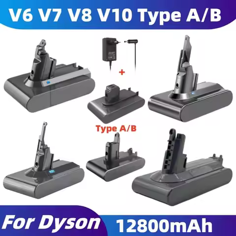 NEW 12800mAh for Dyson V6 V7 V8 V10 Series Vacuum Cleaner high-capacity Rechargeable Battery SV07 SV