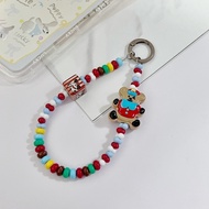 Dopamine Colorful Beads M Kee Bear Phone Case Chain Accessories