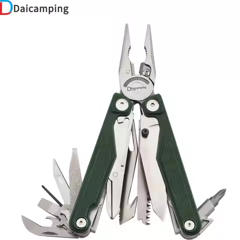 Daicamping DL7 Titanium G10 Stainless Handle Outdoor Camping Folding EDC Multi Tools Pliers Hand Too