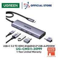 UGREEN USB-C 3.2 TO HDMI 4K@60HZ+3USB-A+1USB-C(PD100W) - (UG-CM511-35999)