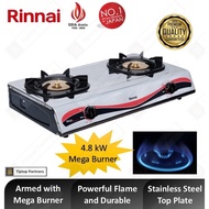 Rinnai Double Burner Gas Cooker / Gas Stove (Table Top) - RI-522MM (Mega Burner) 4.8kW