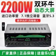 7.1Sound Amplifier New2023High-Power Surround Singing with Dynamic SpectrumkSong Amplifier Bluetooth Amplifier