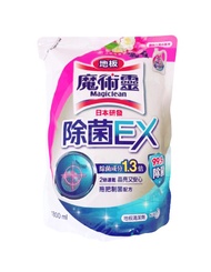 魔術靈 除菌EX 地板清潔劑(除菌99.9%)-清新花香(補充包)-(1800ML/袋裝)