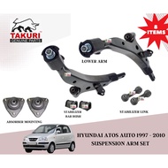 TAKURI HYUNDAI ATOS 1.0 L AUTO 1997 - 2010 FRONT LOWER ARM STABILIZER LINK ABSORBER MOUNTING SUSPENSION ARM COMBO SET