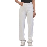 กางเกงยีนส์ Lee LE S324WMIKN17 เอวสูงขาตรง สีขาว