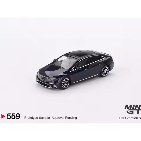 1:64 MINIGT EQS 580 4 MATIC Nautical Blue Metallic alloy car model 559