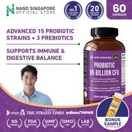 Probiotic 85 Billion CFU with 15 Strains & 3 Prebiotics, Supports Immune & Digestive Balance