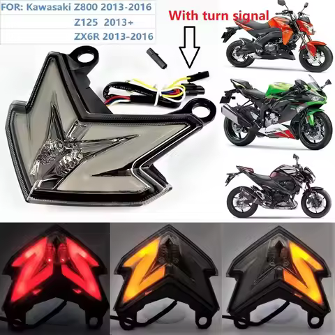 LED Brake Light Tail Lamp For KAWASAKI Z125/Pro 2013-2022 Z800 ZX6R NINJA 2013-2016 Motorcycle Acces