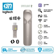 Logitech Spotlight 2 Presentation Remote, Wireless Presentation Clicker with Haptics, Digital Highli