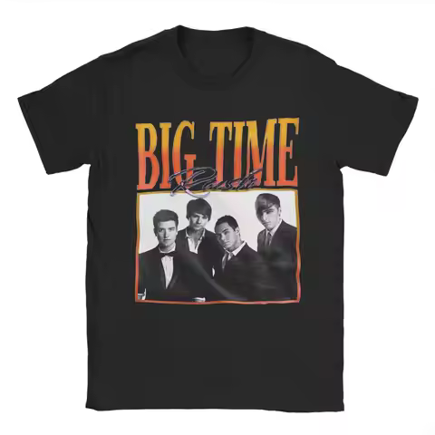 Big Time Rush Band T-Shirts for Men Women Novelty Pure Cotton Tees Crewneck Short Sleeve T Shirt 4XL