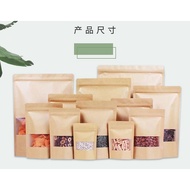 Ziplock Bag Kraft Paper Bag Food Storage Air Tight Bag Packaging Bag Kitchen Use