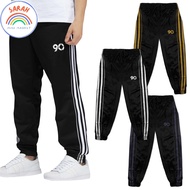(1Y-15Y) Seluar Sukan Budak Kids Black Tracksuit / School Sport Long Pant (Random Stripe Color)Budak Lelaki