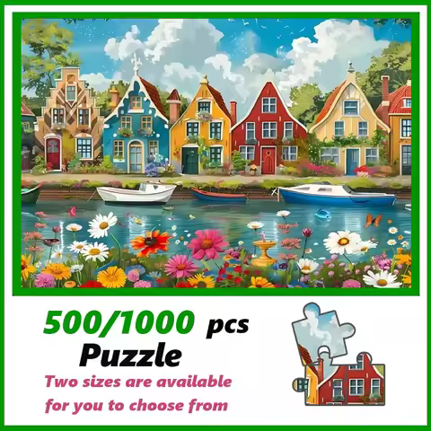 A high-quality 500/1000-piece puzzle, perfect for adults, is a fun family game that helps relieve st