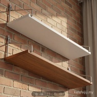 2TVM DVQY JOFR Punch-Free Shelf Ledge Bookshelf Wall-Mounted Storage Flat Partition Rack Stick Shelf