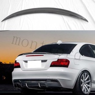 for BMW E82 Coupe P Rear Spoiler Carbon Fiber Add-on type Trunk Wings Duck  for BMW 1 Series Coupe 2