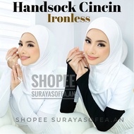 [ IRONLESS ] Handsock Cincin Umrah Tutup Aurat Tangan  / Handsock Cincin Ironless Moscrepe / Handsoc