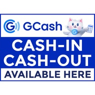 NEW CASH IN CASH OUT GCASH (A4 size Laminated Signage)