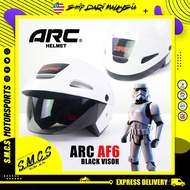 ARC Steng AF6 Starwar Design New Black Visor 2/3 Half Cut Helmet (100% Original) Sirim Certified ARC