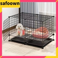 Dog Cage with Poop Tray Pet Collapsible Cage Foldable Pet Cat Puppy Cage For Rabbit