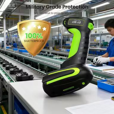 Eyoyo EY-037 Barcode Scanner Industrial IP65 Waterproof Anti-Drop QR Code with Wireless Charging Sta
