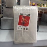 (4 packs) PP Wayang 8x12 1kg - Clear PP Wayang - PP Plastic - Laundry Plastic