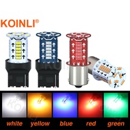 KOINLI 2PCS 5Color Flowing Water Flash 1157 LED Lamp 1156 BA15S BAY15D P21/5W T20 7440 7443 Brake Li