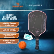 Genuine Six Zero Double Black Diamond Control Pickleball Racket - Outstanding Durability, High Contr