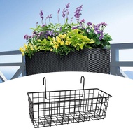 [Finevips1] Balcony Flower Pot Holder Patio Planter Railing Shelf Plant Pot Rack Stand