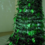 Retractable Christmas Tree Green Leaves 1.5 Meters Folding Strips Of Madder Tree Spiral Tree Christm