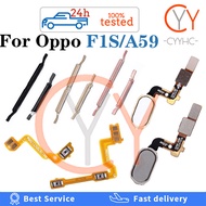 For OPPO F1S A59 Back Home Button Fingerprint Scanner Sensor Return Key Volume Button Power Switch O