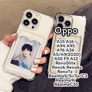 Card Case Oppo A15 A16 A94 A95 A5(2020) A5S F9 A76 A36 Reno5lite Reno6 Reno6z Reno7z Realme5 5i C3 C