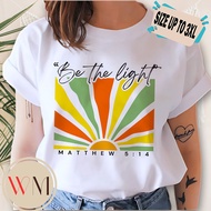 GOSPEL CHRISTIAN BIBLE VERSE STATEMENT WHITE TSHIRT FOR WOMEN SMALL FREE SIZE PLUS SIZE UP TO 3XL