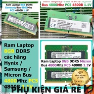LAPTOP COMPONENTS Ram 8GB DDR5 from Hynix / Samsung / Micron Bus 4800Mhz PC5 4800B 1.1V for Laptop C