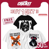 [BUY 1 GET 3] Men's and Women's T-shirts Bundling 3PCS/ Package of 3PCS Distro Tshirt Cricket Appare